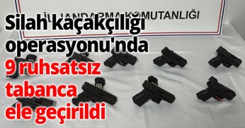 Silah kaçakçılığı operasyonu'nda 9 ruhsatsız tabanca ele geçirildi