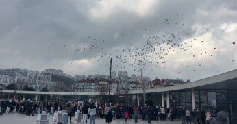 Uras Ege için balonlar gökyüzüne yükseldi