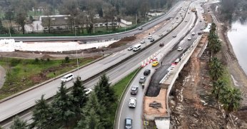 Başiskele hattında Gölcük yönü kuzey yan yol hizmete girdi