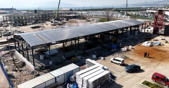 İtfaiye depo binasının yüzde 80'i tamamlandı