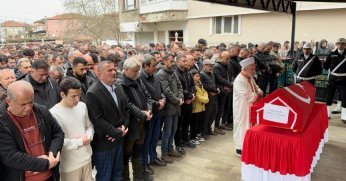 Eğlence mekanına gerçekleştirilen saldırıda ölen polis memuru son yolculuğuna uğurlandı