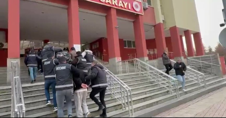 İş yeri sahibini ölümle tehdit eden suç örgütüne yönelik operasyonda 7 kişi tutuklandı