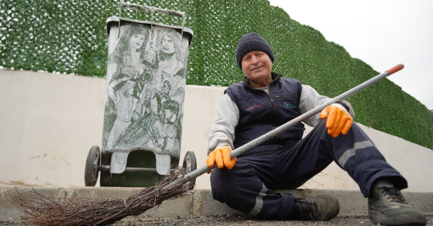  Süpürgesi kaleme, konteynerler tuvale dönüştü